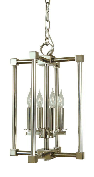 Lexington Chandelier, 4-Light, Polished Nickel, 11"W (4604 PN 9Q67F)