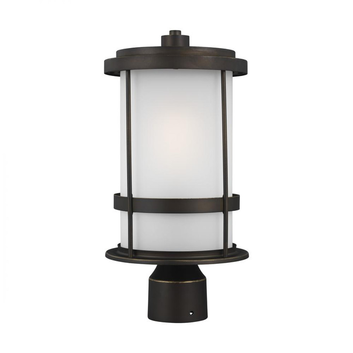 1-Light Outdoor Post Lantern, Generation Lighting - Seagull 8290901-71 A4Z1D
