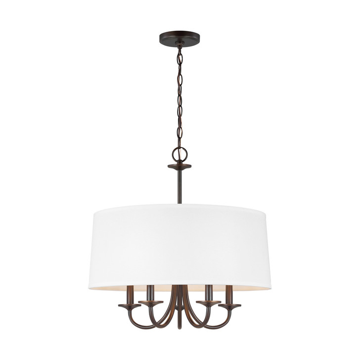 5-Light Shade Chandelier, Generation Lighting - Seagull 3320205-710 A1TH4