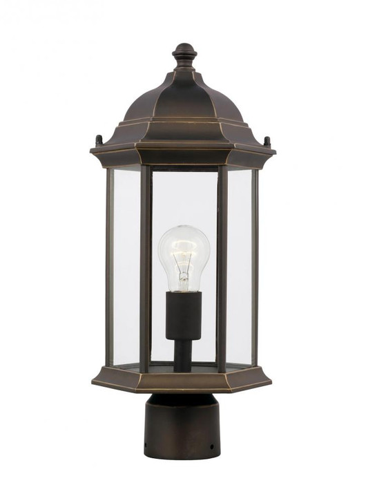 Medium 1-Light Outdoor Post Lantern, Generation Lighting - Seagull 8238601-71 A4Y4U
