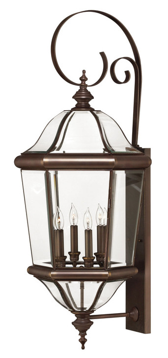 Augusta Outdoor Wall Lantern, 4-Light, Copper Bronze, 38.75"H (2456CB 8ZMX)
