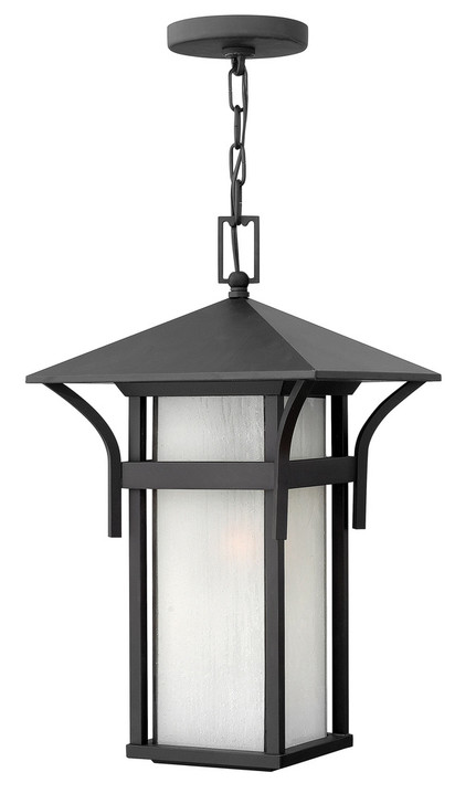 Harbor Outdoor Hanging Lantern, 1-Light, Satin Black, 19"H (2572SK G3Y1)