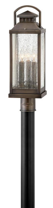 Revere Outdoor Post Mount Lantern, 3-Light, Blackened Brass, 22.25"H (1181BLB YE5J)