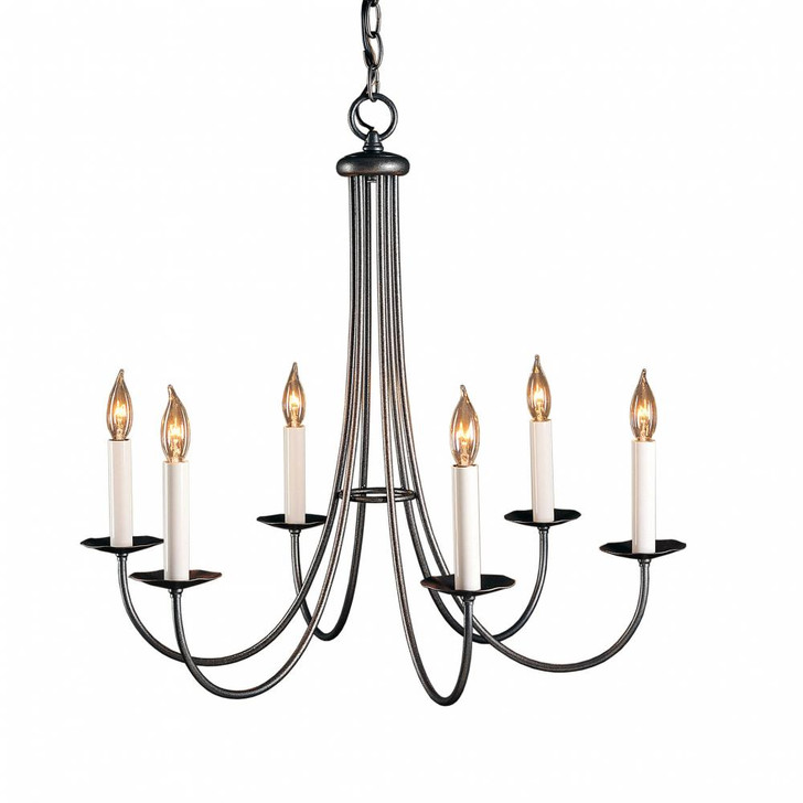 Simple Sweep Chandelier, 6-Light, Black, 26"W (101160-SKT-10 LPUWP)