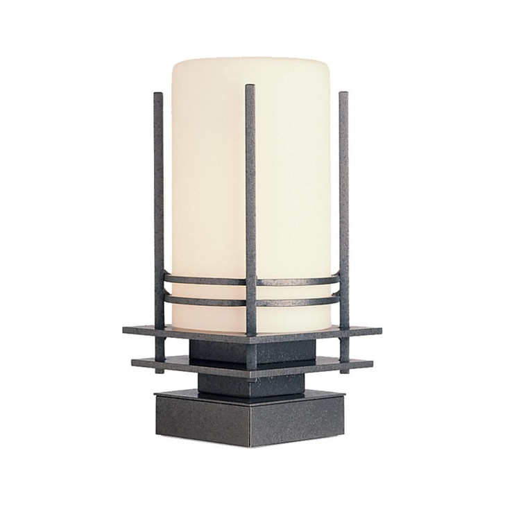 Banded Outdoor Pier Mount Light, 1-Light, Coastal Dark Smoke, Opal Glass, 13"H (335796-SKT-77-GG0026 3WEQCJ)