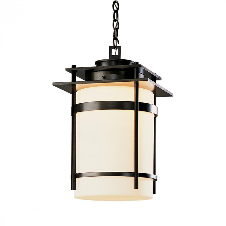 Banded Outdoor Pendant, 1-Light, Coastal Bronze, Opal Glass, 14"W (365894-SKT-75-GG0148 3WEW9H)