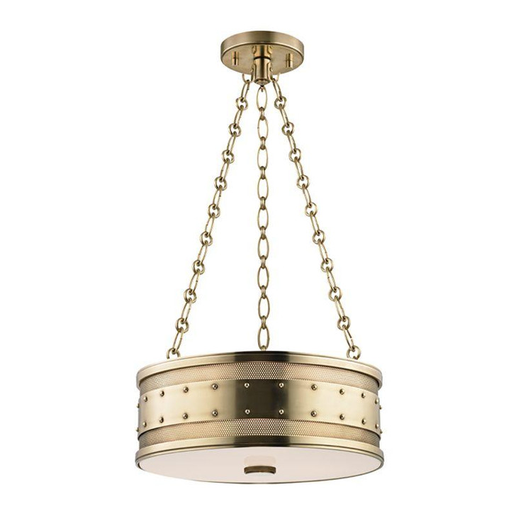 Gaines Pendant, 3-Light, Aged Brass, 16"W (2216-AGB 9WAL5)