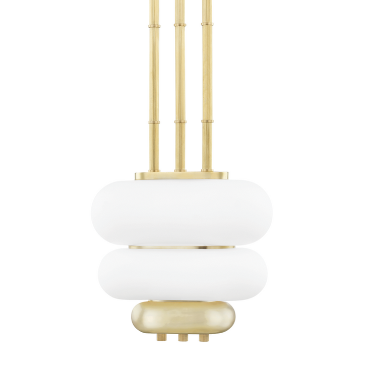 Palisade Pendant, 2-Light, Aged Brass, Aged Brass Shade, 11.75"W (KBS1354702-AGB A8FC3)