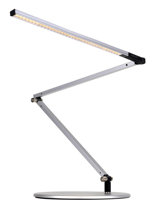 Z-Bar Slim Desk Lamp, One-Piece Desk Clamp, Cool Light, LED, Silver, 14.5"H (AR3200-CD-SIL-CLP 407UCMM)