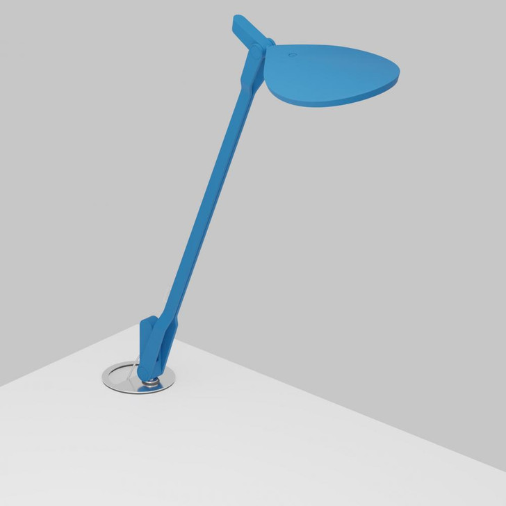 Splitty Desk Lamp, Grommet Mount, LED, Matte Pacific Blue, 17"H (SPY-W-MPB-USB-GRM 407UDNW)