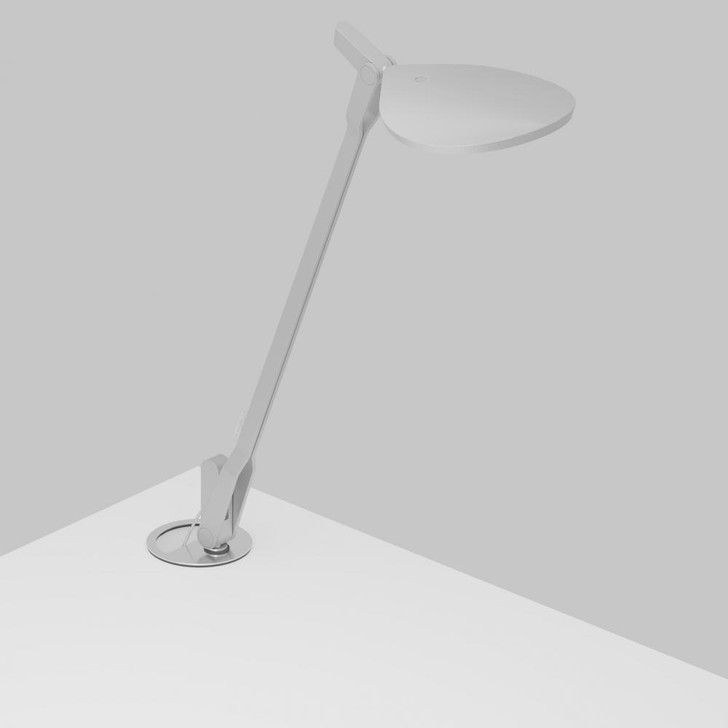 Splitty Desk Lamp, Grommet Mount, LED, Silver, 17"H (SPY-W-SIL-USB-GRM 407UDNQ)
