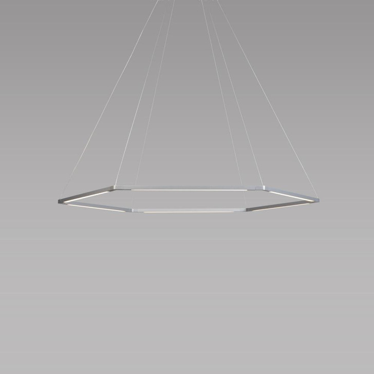 Z-Bar Pendant, Small Honeycomb, LED, Silver, 35.75"W (ZBP-16-H-SW-SIL-CNP 407U9R7)