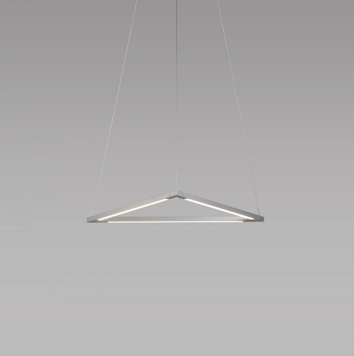 Z-Bar Pendant, Small Triangle, LED, Silver, 18.5"W (ZBP-16-T-SW-SIL-CNP 407U9RL)