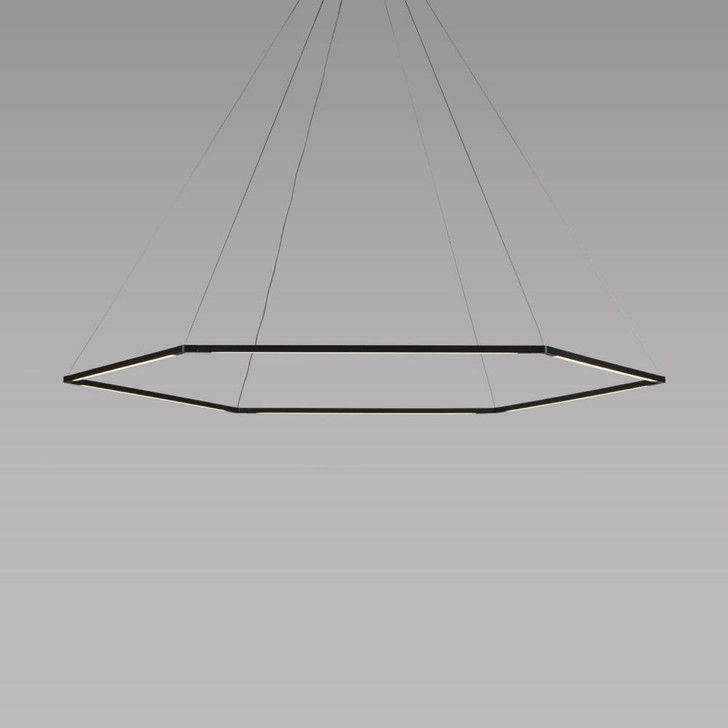 Z-Bar Pendant, Medium Honeycomb, LED, Matte Black, 51.75"W (ZBP-24-H-SW-MTB-CNP 407U9R5)