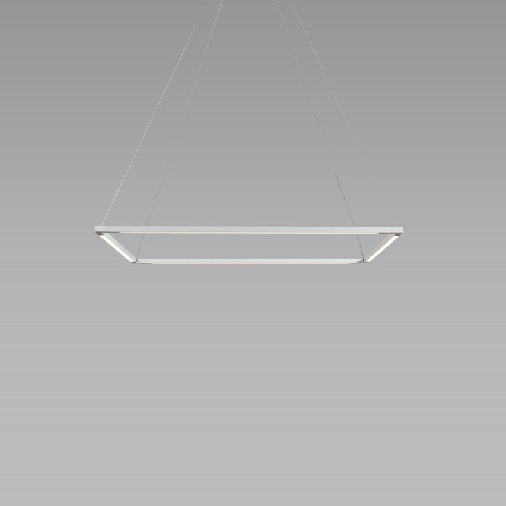 Z-Bar Pendant, Medium Square, LED, Matte White, 26"W (ZBP-24-S-SW-MWT-CNP 407U9RD)