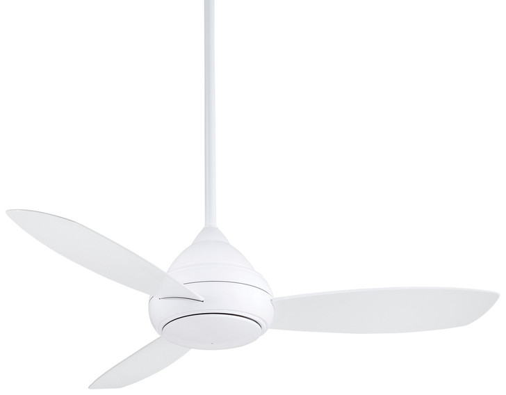 Concept I Ceiling Fan, 3-Blade, 1-Light, LED, White, White Blades, 52"W (F476L-WH EQ7Y)