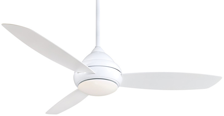 Concept I Wet Ceiling Fan, 3-Blade, 1-Light, LED, White, White Blades, 58"W (F477L-WH ER5V)