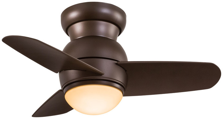 Spacesaver Ceiling Fan, 3-Blade, 1-Light, LED, Oil Rubbed Bronze, Oil Rubbed Bronze Blades, 26"W (F510L-ORB EQ74)