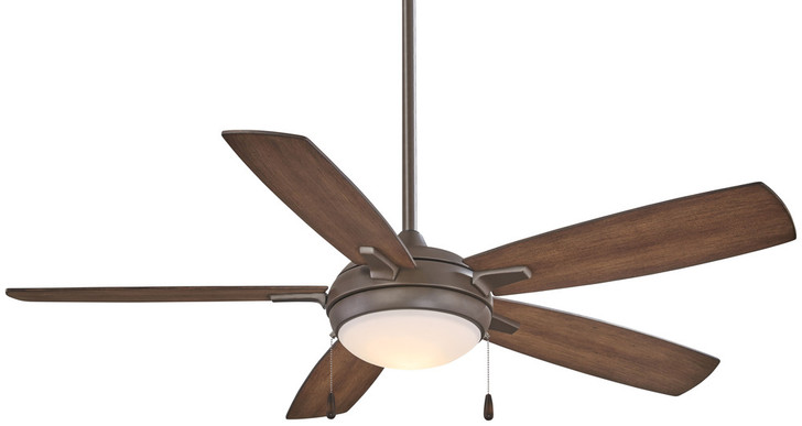Lun-Aire With Light Ceiling Fan, 5-Blade, 1-Light, LED, Oil Rubbed Bronze, Dark Pine Blades, 54"W (F534L-ORB EN8V)
