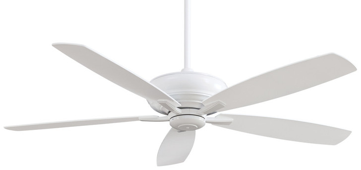 Kola XL Ceiling Fan, 5-Blade, White, White Blades, 60"W (F689-WH EHCP)