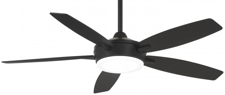 Espace Ceiling Fan, 5-Blade, 1-Light, LED, Coal, Coal Blades, 52"W (F690L-CL HL1W)