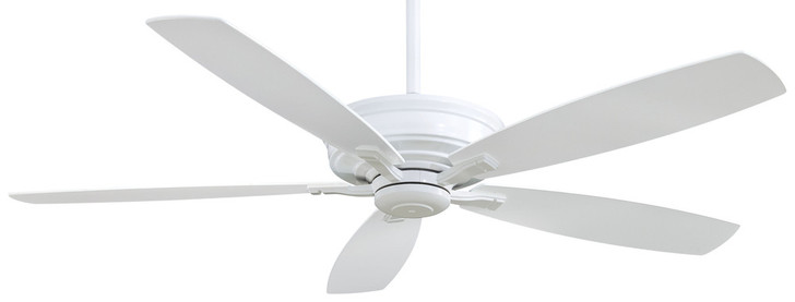 Kafe-XL Ceiling Fan, 5-Blade, White, White Blades, 60"W (F696-WH EHCN)