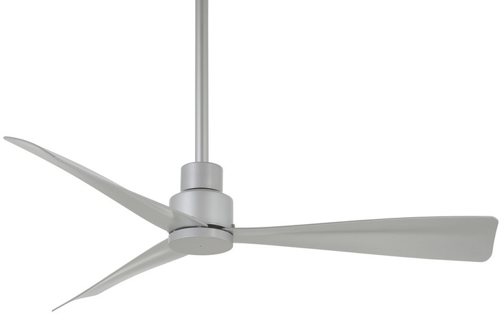Simple Ceiling Fan, 3-Blade, Silver, Silver Blades, 44"W (F786-SL ER6E)