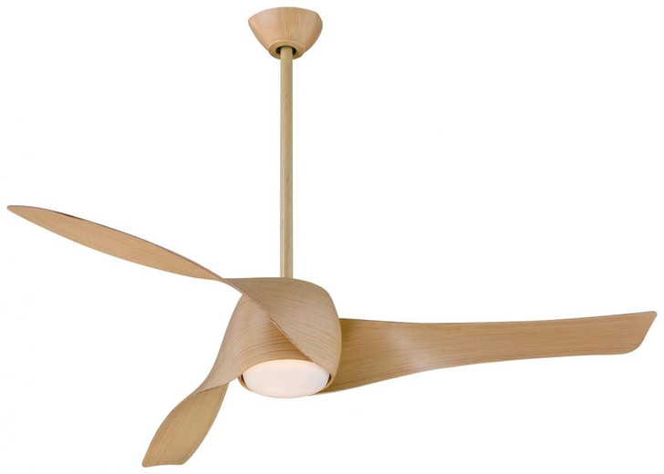 Artemis Ceiling Fan, 3-Blade, 1-Light, LED, Maple, Maple Blades, 58"W (F803DL-MP HL18)