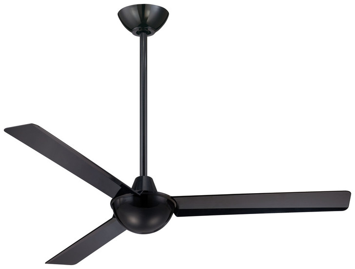 Kewl Ceiling Fan, 3-Blade, Black, Black Blades, 52"W (F833-BK EHC3)