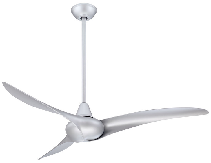 Wave Ceiling Fan, 3-Blade, Silver, Silver Blades, 52"W (F843-SL EHCD)