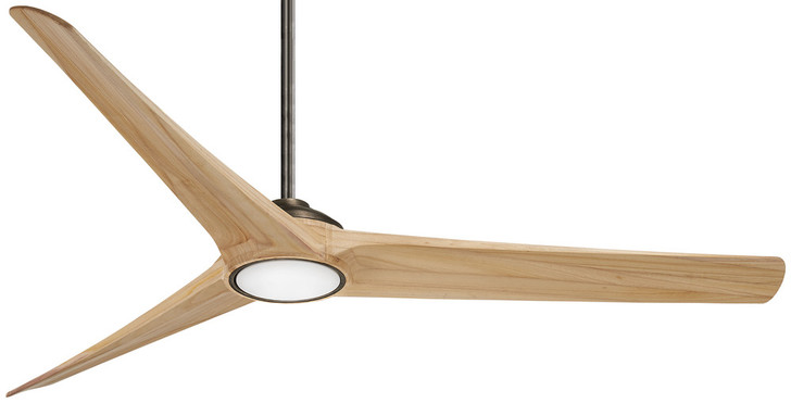 Timber Ceiling Fan, 3-Blade, 1-Light, LED, Heirloom Bronze, Maple Blades, 84"W (F847L-HBZ/MP ER72)