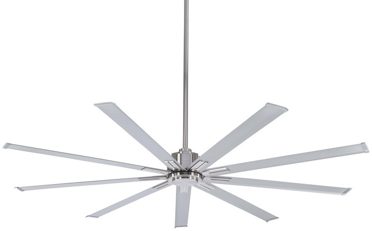 Xtreme Ceiling Fan, 9-Blade, Brushed Nickel, Silver Blades, 72"W (F887-72-BN ELC4)