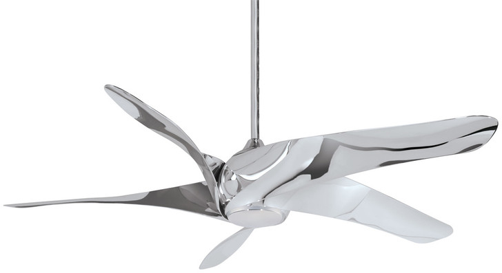 Artemis XL5 Ceiling Fan, 5-Blade, 1-Light, LED, Liquid Nickel, Liquid Nickel Blades, 62"W (F905L-LN EP6J)