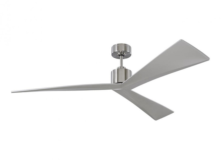 Adler Ceiling Fan, 3-Blade, Brushed Steel, Silver ABS Blades, 60"W (3ADR60BS 9QZM)