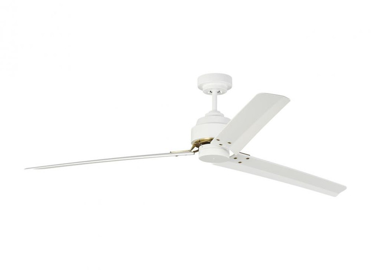 Arcade Ceiling Fan, 3-Blade, Matte White, Matte White Blades, 68"W (3ARR68RZWBBS 9RZK)