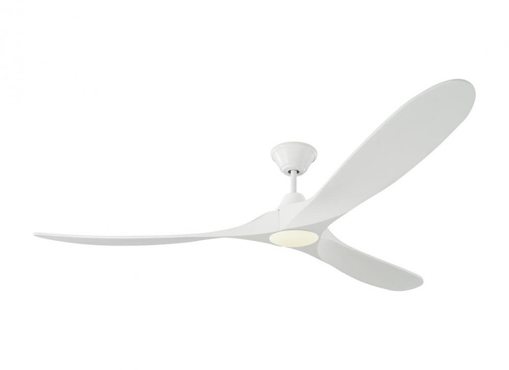 Maverick Max Ceiling Fan, 3-Blade, 1-Light, LED, Matte White, Matte White Blades, 70"W (3MAVR70RZWD 9R0D)