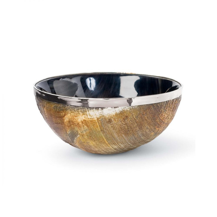 Polished Horn And Brass Bowl, Natural, 5.25"W (20-1049 504X21G)