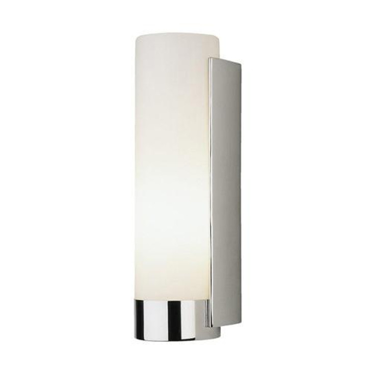Tyrone Wall Sconce, 1-Light, Polished Chrome, Frosted White Glass, 12"H (C1310 24F07)