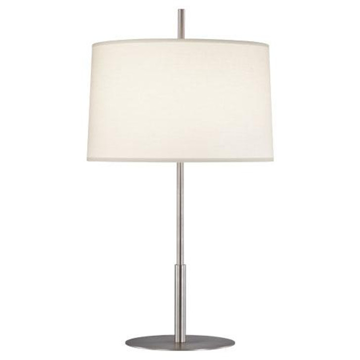 Echo Table Lamp, 1-Light, Stainless Steel, Fondine Fabric Shade, 30"H (S2180 24GZL)