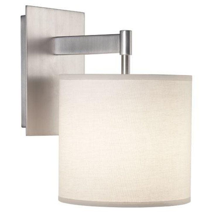 Echo Wall Sconce, 1-Light, Stainless Steel , Fondine Fabric Shade, 12"H (S2182 24GZN)