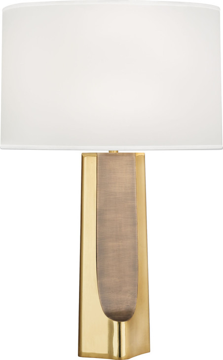 Margeaux Table Lamp, 1-Light, Modern Brass, White Oval Organza Shade, 28"H (174 2ETTX)