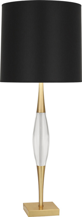 Juno Table Lamp, 1-Light, Modern Brass, Black Opaque Parchment Shade, 37"H (207B 2HMLK)
