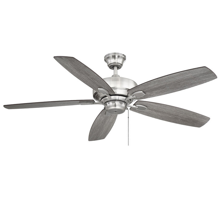 Wind Star Ceiling Fan, 5-Blade, Brushed Pewter, 52"W (52-830-5RV-187 1FQRZ)