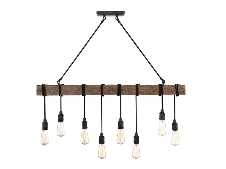 Burgess Linear Chandelier, 8-Light, Durango, 5"W (1-990-8-41 1N0WT)