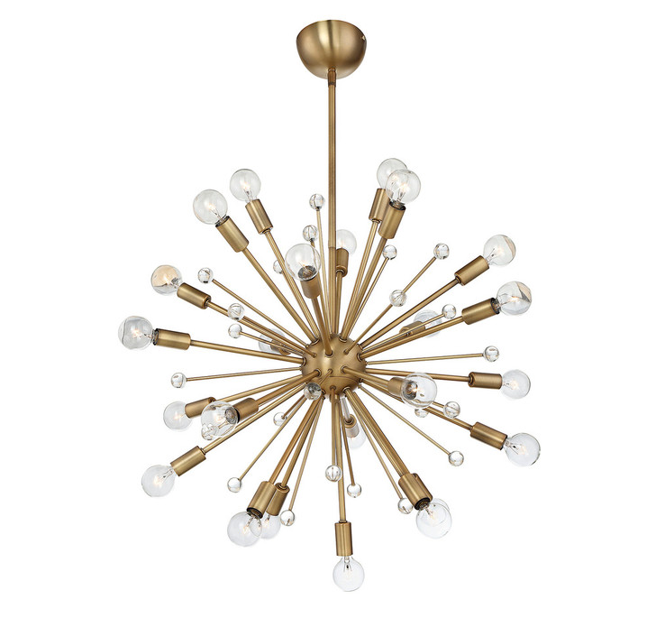 Galea Chandelier, 24-Light, Warm Brass, 23"W (7-6099-24-322 1MW1C)