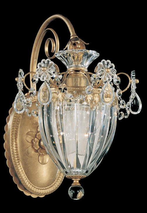 Bagatelle Wall Sconce, 1-Light, Antique Silver, Clear Swarovski Crystal, 13"H (1240-48S 1812UN)