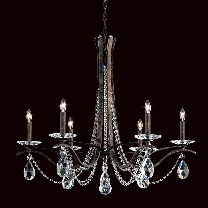 Vesca Chandelier, 6-Light, French Gold, Clear Heritage Crystal, 33"W (VA8336N-26H 1HWRVQ)