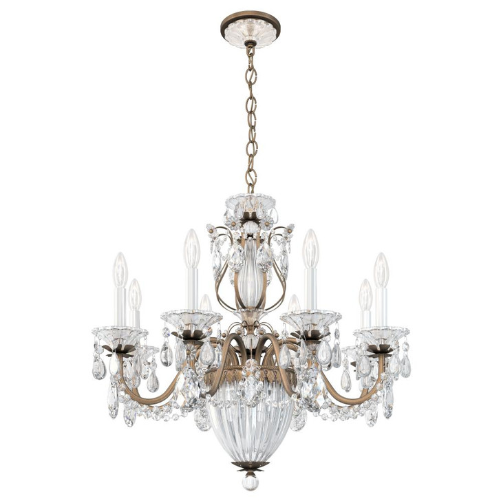 Bagatelle Chandelier, 11-Light, Etruscan Gold, Clear Heritage Crystal, 26.5"W (1238N-23H 1HWRWY)