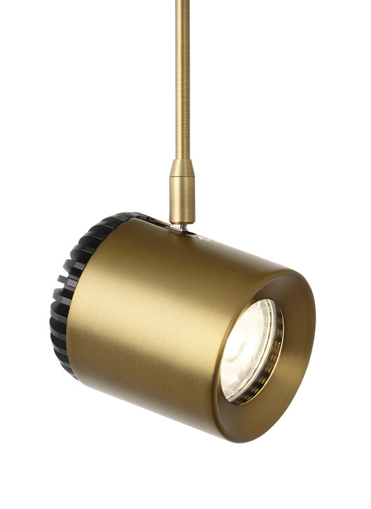 Burk Head MonoRail, 1-Light, LED, Brass, 3.6"W (700MOBRK9273503R 7033Y8N)