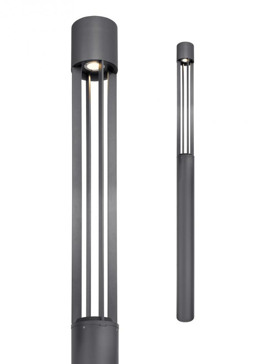 Turbo Outdoor Light Column, 1-Light, LED, Black, Charcoal, 149.8"H (700OCTUR8401220HUNV2SPCLF 7039YQ5)